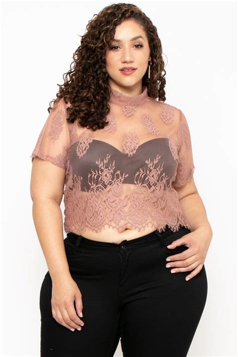 bbw crop top|Plus Size Crop Tops For Women